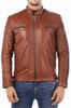 Men's Casual Signature Diamond Lambskin Leather Jacket-Tan_2.jpg