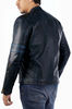 Cafe Racer Genuine Lambskin Leather Jacket-Blue_5.jpg