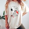 Snoopy Draw Love In Valentine Day Snoopy Valentine T-shirt .jpg