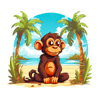 Monkey on vacation sublimation 2.png