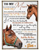 Mom Blanket, Mother's Day Gift, Gift For Mom, To My Mom For All The Times Horse Fleece Blanket 1.jpg