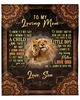 Mother's Day Gift For Mom, Mom Blanket, To My Mom, I Know It's Not Easy Lion Blanket 1.jpg