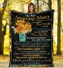 Mother's Day Gift, Flowers Mom Blanket, To My Amazing Mom I Want You To Know You Mean The World Fleece Blanket 1.jpg
