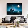 Pirate Ship The Flying Dutchman Ghost Ship Framed Davy Jones Jack Sparrow Ship  ocean Beach Canvas Art Wall Decor.jpg