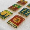 12 Vintage Lacquer pin badge set 7 pieces Coats of arms of cities of the USSR.jpg