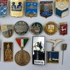 6 Vintage pin badge set Coats of arms of cities of the USSR.jpg