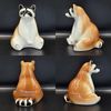 6 Vintage RACCOONS Porcelain Figurines set 3 PCS USSR 1970s.jpg