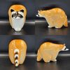 7 Vintage RACCOONS Porcelain Figurines set 3 PCS USSR 1970s.jpg