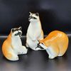 12 Vintage RACCOONS Porcelain Figurines set 3 PCS USSR 1970s.jpg