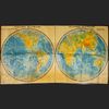 2 Vintage Physical map of the Western and Eastern hemispheres of the Earth USSR 1980.jpg