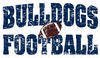 Bulldogs Football Distressed Mascot, Navy and White, Design PNGJPG, Digital Download.jpg