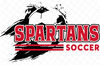 Spartans Soccer Digital Design Red & Black PNGJPG - Perfect for Soccer enthusiasts and Spartan Fans - Instant Download.jpg