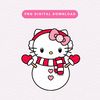 Snowman Kawaii Kitty PNG, Cute Snowman Sublimation Graphic, Christmas Kitty PNG, Cute Red Kitty Snowman Clipart.jpg