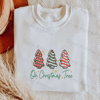 Oh Christmas Tree Embroidered Sweatshirt, Christmas Sweatshirt Gift For Family.jpg