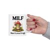 Frog Coffee Mug, Man I love Frogs MILF Mug, Frog Lover Gift, Girlfriend Gift, Wife Gift Idea, Cottagecore Mushroom Mug,.jpg