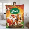 Disney The Fox And The Hound Custom name Blanket, Disney Characters Blanket, Bed Couch, Disneyland Blanket, Cartoon Kid Blanket NFON43.jpg