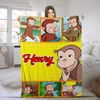 Personalized Curious George Blanket, Curious George Blanket, Custom Name Blanket, Birthday Gifts CZC141.jpg