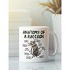 Anatomy of a Raccoon Mug, Funny Raccoon Gifts, Racoon Lover Coffee Cup, Cute Cartoon Sarcastic Meme Graphic Birthday Pre.jpg