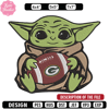 Baby Yoda Green Bay Packers embroidery design, Packers embroidery, NFL embroidery, sport embroidery, embroidery design.jpg