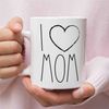 I Love Mom Coffee Mug for Mother, New Mom Gifts, Mothers Day, Baby shower gift, Mommy gift, Rae Dunn Inspired Style.jpg