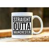 Manchester Hip Hop Mug. Straight Outta Manchester Coffee Cup. Funny Rapper Gift. UK Hip Hop Merchandise. 1.jpg