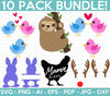 Cute Animals SVG Bundle, Love Birds SVG, Sloth SVG, Bunny svg, Mama hen svg, Deer svg, Bunny Split Frame svg, Cut File Cricut, Silhouette.jpg