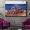 Dog Landscape Canvas - Baby Weims On Beach - Weimaraner - Canvas Print - Dog Canvas Art - Dog Wall Art Canvas - Furlidays.jpg