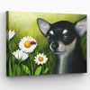 Dog Landscape Canvas - Black Chihuahua - Canvas Print - Dog Wall Art Canvas - Dog Poster Printing - Furlidays.jpg