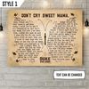 Personalized Poster &amp Canvas Don't Cry Sweet Mama Dog Poem Printable Horizontal Canvas Poster - Wall Canvas Art - Personalized Dog Memorial Gift.jpg