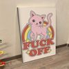 Cat Portrait Canvas - Fuck Off - Cats Canvas Print - Cat Canvas - Cat Wall Art Canvas  Furlidays.jpg