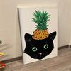 Cat Portrait Canvas - Pineapple Kitty Canvas Print - Cats Canvas Print - Canvas With Cats On It - Furlidays.jpg