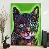 Cat Portrait Canvas - Watchful Cat - Canvas Print - Cat Wall Art Canvas - Canvas With Cats On It - Cats Canvas Print - Furlidays.jpg