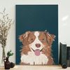 Dog Portrait Canvas - Australian Shepherd - Dog Wall Art Canvas - Canvas Print - Dog Canvas Art - Furlidays.jpg
