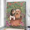 Dog Portrait Canvas - Beagle And Golden Retriever Canvas Print - Dog Canvas Art - Dog Wall Art Canvas - Furlidays.jpg