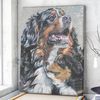 Dog Portrait Canvas - Bernese Mountain Dog With Pup Canvas Print - Dog Wall Art Canvas - Furlidays.jpg