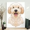 Dog Portrait Canvas - Golden Doodle Stylized Print - Canvas Print - Dog Canvas Art - Dog Painting Posters - Furlidays.jpg