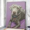 Dog Portrait Canvas - Sweet Silver Labrador Painting - Canvas Print - Dog Wall Art Canvas - Dog Canvas Art - Dog Poster Printing - Furlidays.jpg