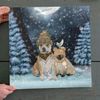 Dog Square Canvas - Friends - Cute Dog With Sweet Cat - Canvas Print - Dog Canvas Print - Furlidays.jpg