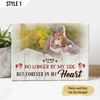 No Longer By My Side But Forever In My Heart Dog Horizontal Personalized Canvas Poster -  Dog Memorial Gift.jpg