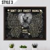 Personalized Poster &amp Canvas Don't Cry Sweet Mama Dog Poem Canvas Poster - Wall Canvas Art - Personalized Dog Memorial Gift.jpg
