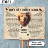 Personalized Poster &amp Canvas Don't Cry Sweet Mama Dog Poem Printable Canvas Poster  - Wall Canvas Art -  Dog Memorial Gift.jpg