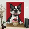 Portrait Canvas - Boston Cupcake - Canvas Print - Dog Wall Art Canvas - Dog Poster Printing - Furlidays.jpg