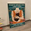 Portrait Canvas - Girl Tattoo - Cat Vintage Poster - Black Cat Canvas Wall Art - Cat Lover Canvas Art - Canvas Prints - Furlidays.jpg