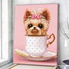 Portrait Canvas - Yorkie In A Teacup - Canvas Print - Dog Canvas Print - Dog Wall Art Canvas - Furlidays.jpg