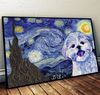 Shih Tzu Poster &amp Matte Canvas - Dog Wall Art Prints - Painting On Canvas.jpg