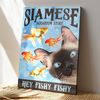 Siamese Aquarium Store - Hey Fishy Fishy - Cat Pictures - Cat Canvas Poster - Cat Wall Art - Gifts For Cat Lovers - Furlidays.jpg