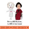 Whatever Happened to Baby Jane, Bette Davis, Joan Crawford Inspired Illustration - Modern PNG designs - Add a Festive Touch to Every Day