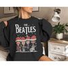 The Beatles Christmas Sweatshirt, The Beatles Shirt, Beatles Wearing Santa Hat Shirt, Rock And Roll Merch, Music Lovers.jpg