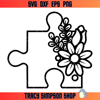 Autism Flower Piece Svg, Floral Autism Svg, Autism Svg.jpg