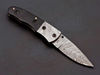Custom Handmade Damascus Folding Knife Pocket knife w Leather EDC Gift for him (2).jpg
